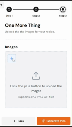 Add the recipe images